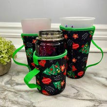 Load image into Gallery viewer, Neoprene Cup Holder Koozie Tumbler with Handle - Christmas Design
