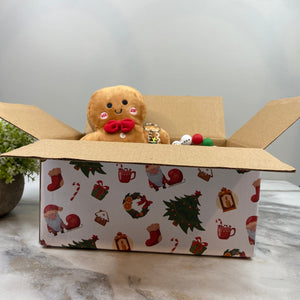 Christmas Gift Box with Crinkle Paper - Large