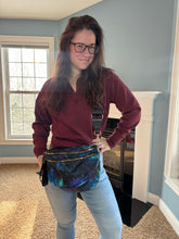 Load image into Gallery viewer, The Roni Nylon Crossbody - Blue Green Purple Galaxy
