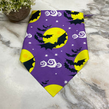 Load image into Gallery viewer, Dog Bandana - Halloween - Bat Moon Stars
