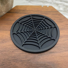 Load image into Gallery viewer, Car Coaster Set of 2 - Silicone - Halloween - Spider Web
