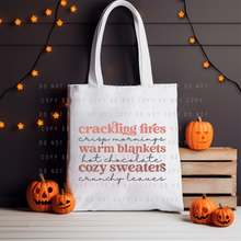 Load image into Gallery viewer, Tote Bag - Halloween - Crackling Fires
