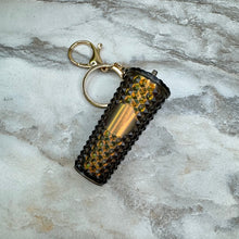 Load image into Gallery viewer, Keychain - Studded Tumbler - Olive Oilslick
