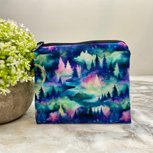 Load image into Gallery viewer, Mini Pouch - Mint Rainbow Trees
