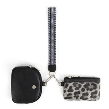 Load image into Gallery viewer, Faux Leather Wristlet + Double Mini Wallet Set
