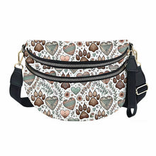 Load image into Gallery viewer, The Roni Nylon Crossbody - Dog Paw Aztec Hearts
