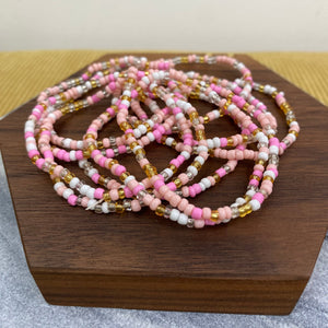 Bracelet - Small Bead - Light Pink