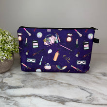 Load image into Gallery viewer, Pouch - Makeup Cosmetic on Purple

