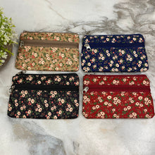 Load image into Gallery viewer, Mini Double Zip Pouch - Floral
