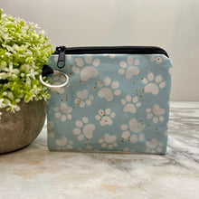 Load image into Gallery viewer, Mini Pouch - Blue Paw Print Dog
