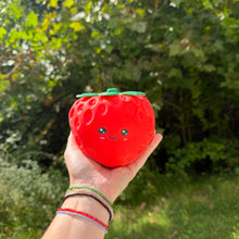 Load image into Gallery viewer, Squishy Toy - Jumbo Strawberry + Face
