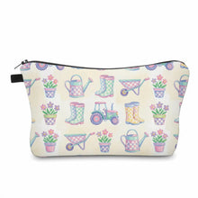 Load image into Gallery viewer, Pouch - Floral Tractor Boots Watering Can Checkered
