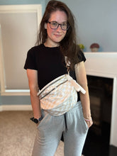 Load image into Gallery viewer, The Roni Nylon Crossbody - Checkered Beige
