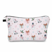 Load image into Gallery viewer, Pouch - Christmas - Pink Ice Skate Snowman
