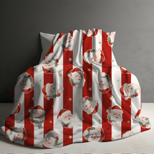Load image into Gallery viewer, Blanket Christmas #33 - Stripe Santa - PREORDER
