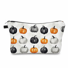 Load image into Gallery viewer, Pouch - Halloween Fall - Black Grey Orange Pumpkin
