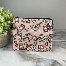 Load image into Gallery viewer, Mini Pouch - Coffee Iced Coffee Hearts
