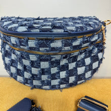 Load image into Gallery viewer, The Roni Nylon Crossbody - Checkered Denim - PREORDER
