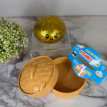 Load image into Gallery viewer, Squishy Toy - Viral Dumpling, Gold Glitter + Water Beads
