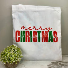 Load image into Gallery viewer, Tote Bag - Christmas - #12 - Merry Christmas
