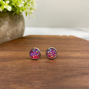 Druzy Stud Earrings - 8mm - #27