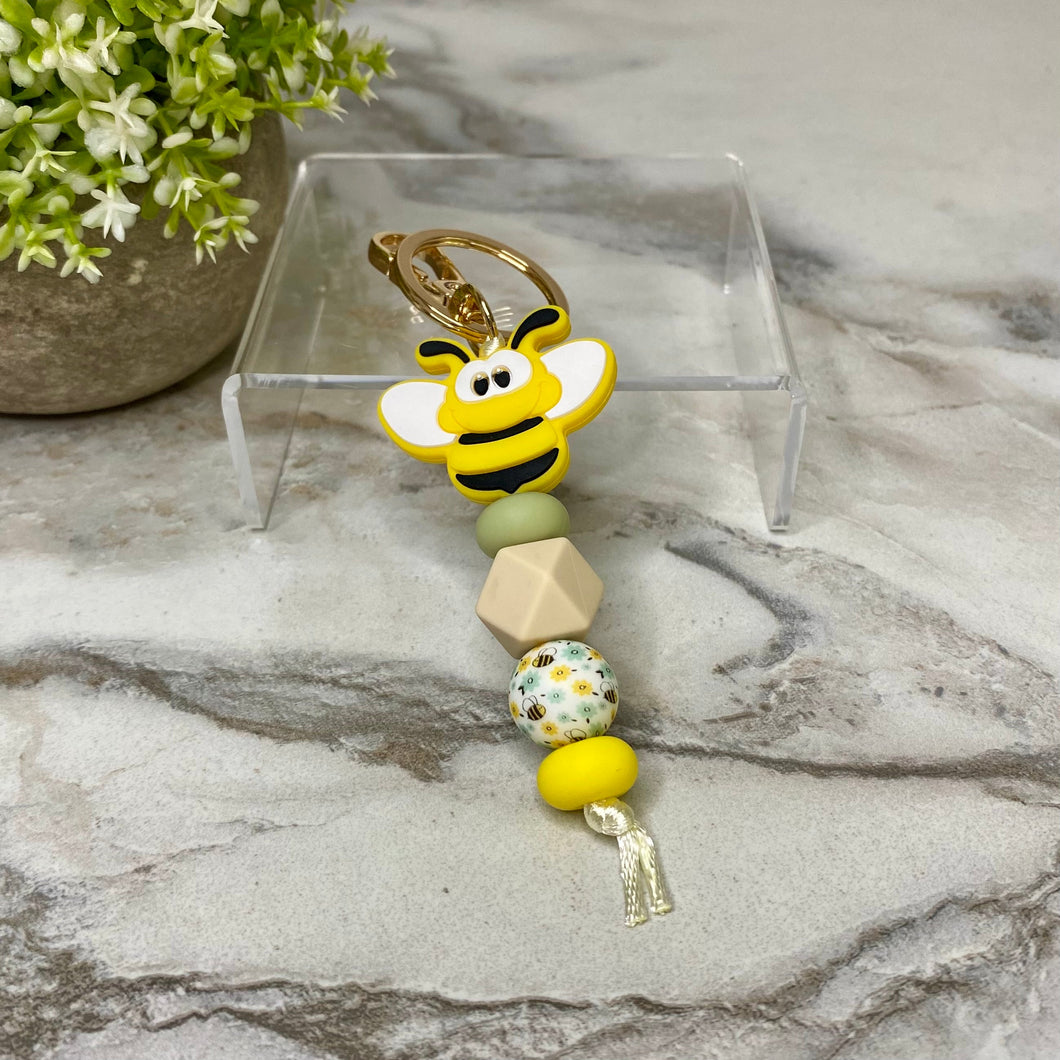 Keychain - Silicone Bead - Bee