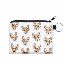 Load image into Gallery viewer, Mini Pouch - Christmas Plaid Reindeer
