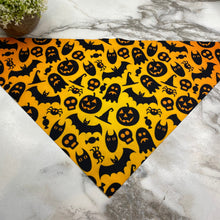 Load image into Gallery viewer, Dog Bandana - Halloween - Orange Ombre Shadows
