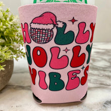 Load image into Gallery viewer, Neoprene Cup Holder Can Koozie Tumbler - Christmas - Pink Jolly/Design
