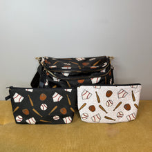 Load image into Gallery viewer, The Roni Nylon Crossbody - Baseball on Black
