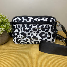 Load image into Gallery viewer, Remi - Nylon Crossbody Animal Print B&amp;W
