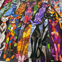 Load image into Gallery viewer, Bookmark - Cats Stained Glass Mix
