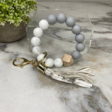 Load image into Gallery viewer, Silicone Bracelet Keychain - Grey
