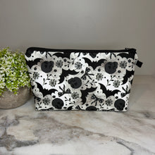 Load image into Gallery viewer, Pouch - Halloween Fall - Skull Bow Bat Spiderweb
