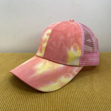 Load image into Gallery viewer, Hat - Tie Dye - Coral Pink Yellow
