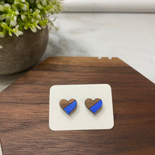 Load image into Gallery viewer, Wooden Stud Earrings - Heart
