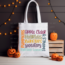 Load image into Gallery viewer, Tote Bag - Halloween - Apple Cider
