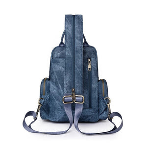 Sydney Denim 2-in-1 Sling + Backpack - Blue