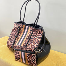 Load image into Gallery viewer, Neoprene Tote - Gold Animal Stripe
