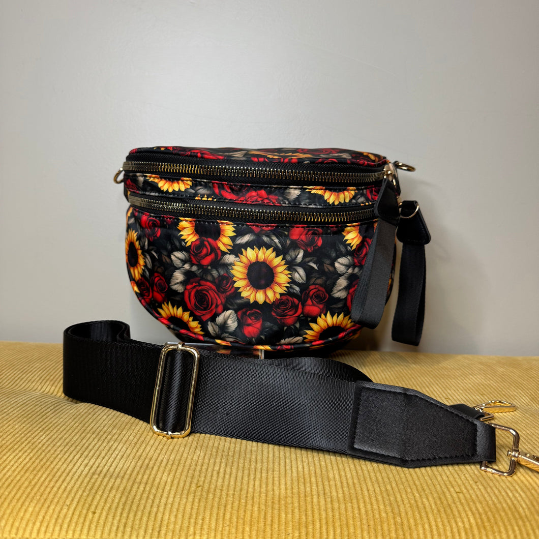 The Roni Nylon Crossbody - Sunflower Rose