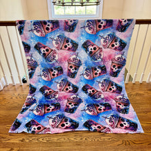 Load image into Gallery viewer, Blanket Halloween #19 - Skull Purple Blue
