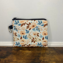 Load image into Gallery viewer, Mini Pouch - Floral Peach Teal Coffee
