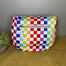 Load image into Gallery viewer, The Roni Nylon Crossbody - Checkered Colorful White
