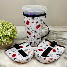 Load image into Gallery viewer, Neoprene Cup Holder Koozie Tumbler with Handle - Halloween Design
