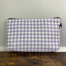 Load image into Gallery viewer, Pouch - Lavender Gingham Plaid
