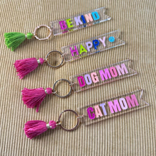 Load image into Gallery viewer, Keychain - Clear Tassel Happy
