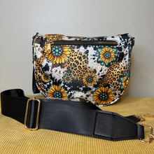 Load image into Gallery viewer, The Roni Nylon Crossbody - Turquoise Sunflower - PREORDER

