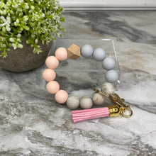 Load image into Gallery viewer, Silicone Bracelet Keychain - Light Pink
