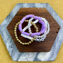 Load image into Gallery viewer, Bracelet Pack - Clay &amp; Gold Bead - Love
