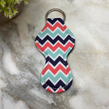 Load image into Gallery viewer, Lip Balm Chapstick Holder - #42 - Red Blue Chevron
